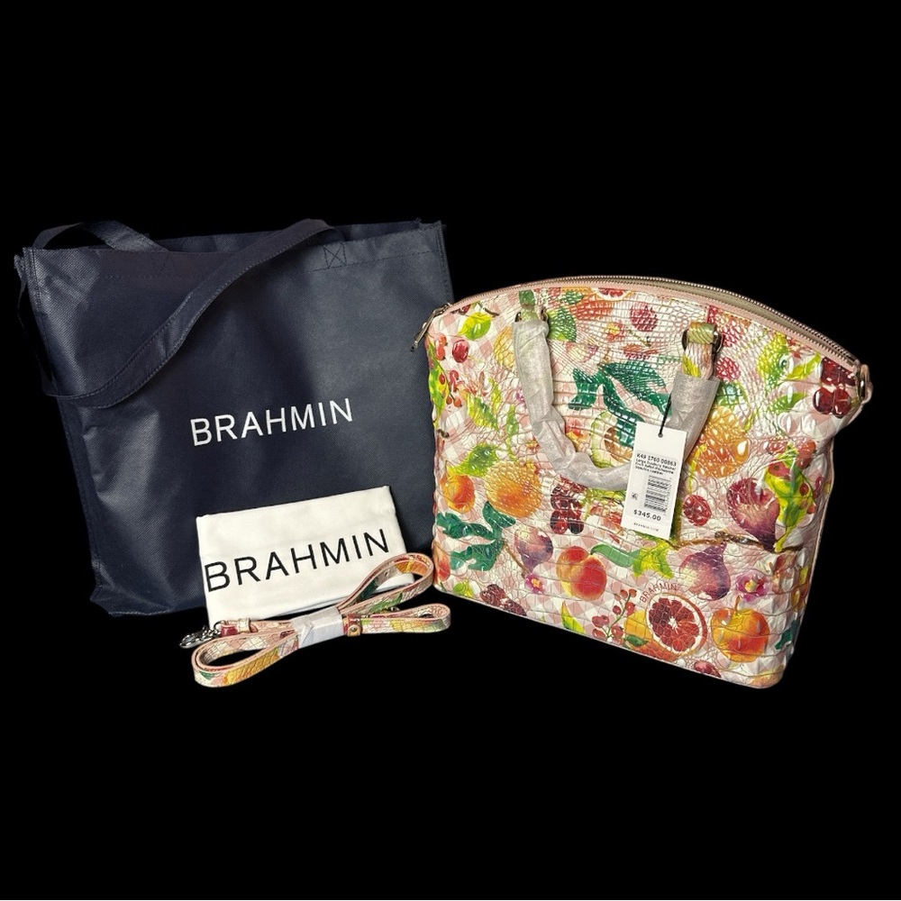 Brahmin Large Duxbury Satchel in “Fruit Salad Melbourne”